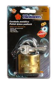 BLOSSOM 40MM BRASS PADLOCK