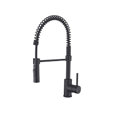 Matte Black Commercial Spring Kitchen Faucet