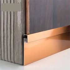Tile Trim LED Profile – Brushed Gold Stainless Steel + Aluminum