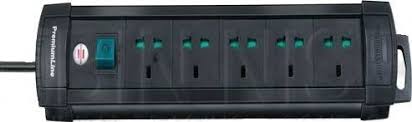 BRENNENSTUHL 5-WAY 5M SOCKET-BLACK 1156007155
