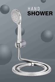 Hand Shower With Flex + Wall Bet - Chrome Skun
