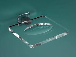 ZXWY013 – Glass Soap Dish with Chrome Wall Mount