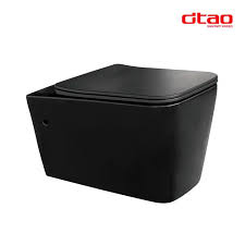 Wall Hung P-Trap Toilet – Model 3023MB (Black Matt):