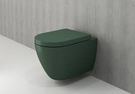 Wall Hung WC – Rimless Combo (Venezia 1295-027-0129 in Matt Green):