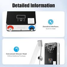 DSK-65 INSTANT ELECTRIC WATER HEATER WITH SHOWER KIT BLACK MODERN