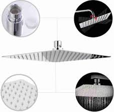 Brass Shower Head – 25×25 cm (Chrome)