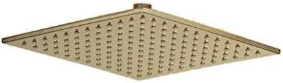 Brass Shower Head – 25×25 cm (Soft Brass Finish)
