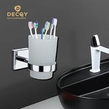 ZXWY014 – Wall Mounted Tumbler Holder (Frosted Glass & Chrome)