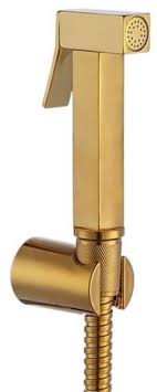 Square Hand Spray with Shut-Off – Soft Brass