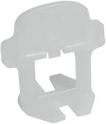Zin Leveling Spacer Clip 2mm – White Tile Leveling Clip (250 Pcs/Pack) | Model TER04-4208EB2