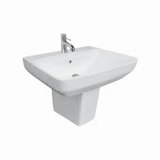 Zyra Basin with Half Pedestal – Alaska White