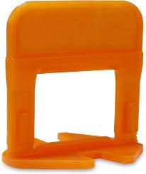 Tile Spacer Clip 0.5mm – Orange Two-Level Leveling Clip (250 Pcs/Pack) | Model TER04-4309EB05
