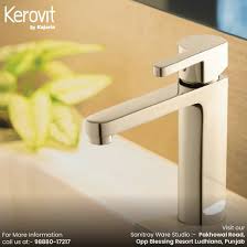 Single Lever Basin Mixer Faucet Without Waste Short ( Brushed Gold)