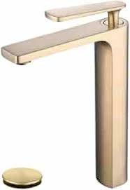 Single Lever Basin Mixer Faucet Without Waste Short ( Brushed Gold)