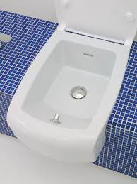 UNA White Glossy Semi-Inset WC – S-Trap | 52×37.4×17 cm