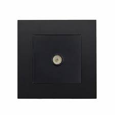 Black B037 250V 1Gang Satellite TV  Socket