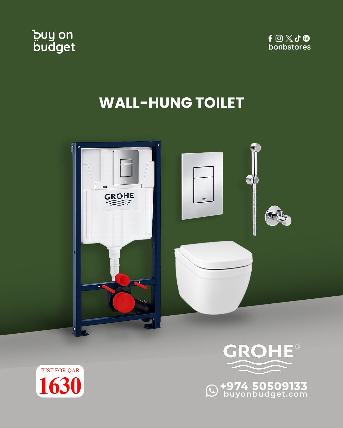 GROHE Wall-Hung Toilet Complete Set