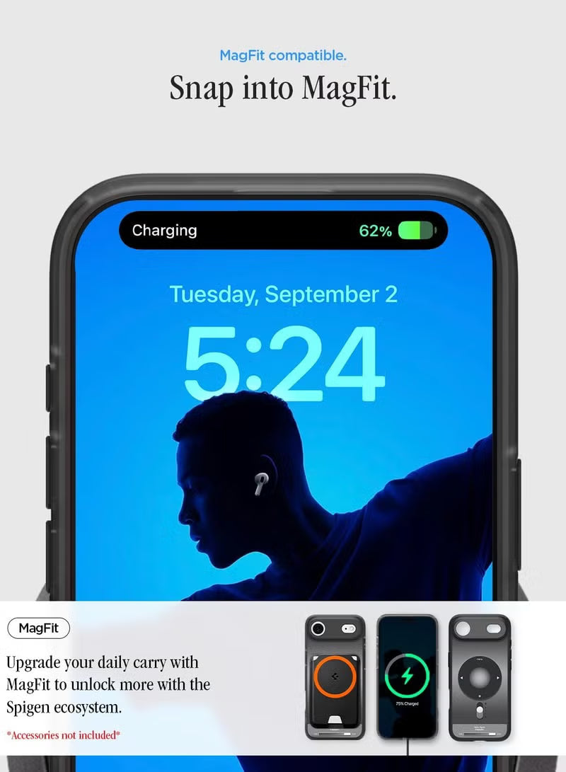 Ultra Hybrid MagFit iPhone 17 Air Case Cover with MagSafe (2025) - Classic Black