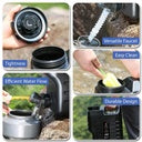 Toby’s 12L Water Bucket with Tap – Portable Camping Water Container, Black
