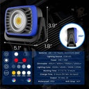 CPL-T05 Toby’s Portable Magnetic COB LED Flood Work Light – 2000 Lumens, Dimmable, 4 Lighting Colors