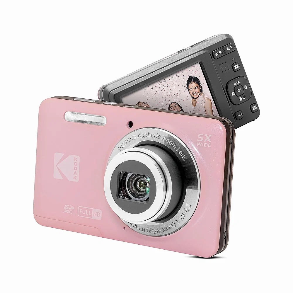 Kodak PixPro Friendly Zoom FZ55 16MP Digital Camera – 1080p Full HD, Pastel Pink