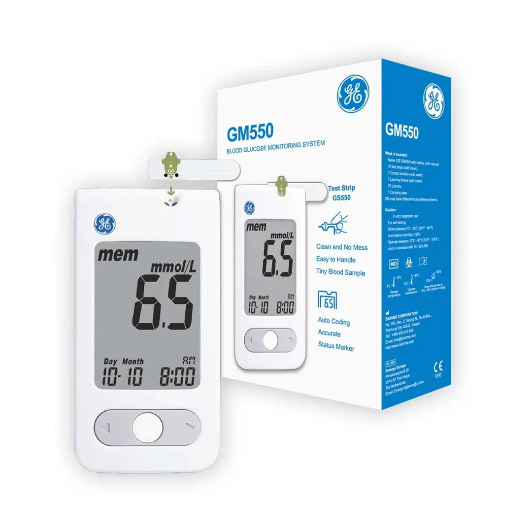 GE Blood Glucose Monitoring System GM550 – Blood Sugar Testing Kit
