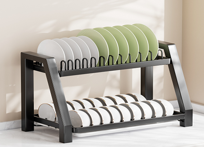 ID-SR16 DISH RACK 2LEYERS BLACK