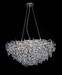 Pendant Light 8093C-800 Aluminum+Crystal CH