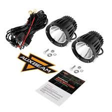 LED Driving Lights Spot White with wiring harness (4" 36W*2 Round)