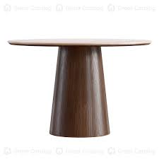 طاولة شاي خشبية مستديرة على شكل حرف T