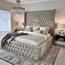 Base & Headboard (200x180) - With Button Rankoussi (beige) BoB Furniture