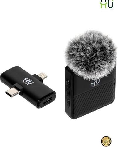 HU Broadcast Lavalier Microphone HAC-1024 – 2.4G Wireless with ANC Noise Reduction