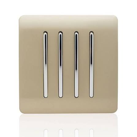 FE234 V5 Champagne Gold V5-008 4 Gang 2 Way Switch