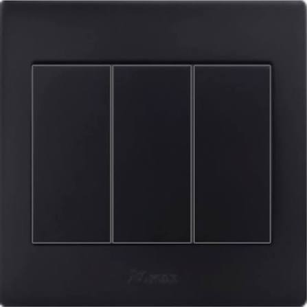 FE137 V1 Black V1-006 3 Gang 2 Way Switch