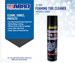 ABRO Foaming Tire Cleaner (Model: TC-800, 21 oz / 595 g)