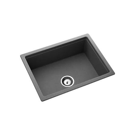 Single Top Kitchen Sink 50×50 cm – Black