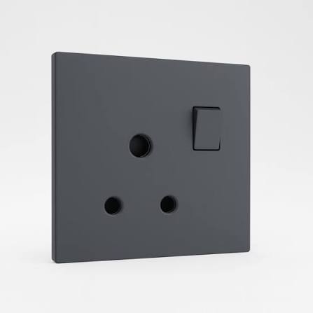 FE141 V1 Black V1-012 15A Socket with Switch