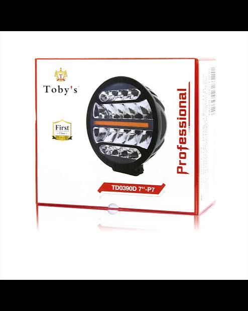Toby’s TD0390D 7-Inch Round Driving Lights with Amber & White DRL