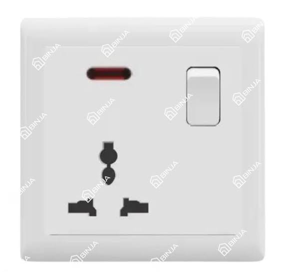 FE259 V5-013 Ivory MF Socket with Switch