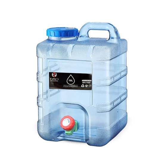 Toby’s 15L Transparent Pure Water Bucket – Large Caliber Camping & Travel Water Storage Container