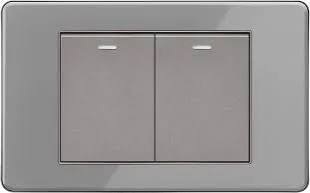 R417 V6 Gray V6-006 3 Gang 2 Way Plate Switch – Modular Triple Wall Switch