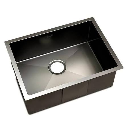Single Top Kitchen Sink 60×45 cm – Black