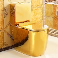 Gold One-Piece Siphonic Toilet