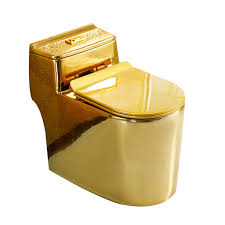 Gold One-Piece Siphonic Toilet