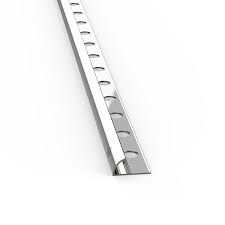 ALUMINIUM ROUND EDGE  (BRUSHED SILVER )