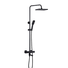 Matte Black Brass Shower Set