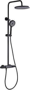 Matte Black Brass Shower Set