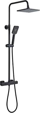 Matte Black Brass Shower Set