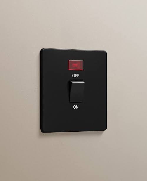 FE419 V7 Black V7-043 45A Switch with Neon Indicator