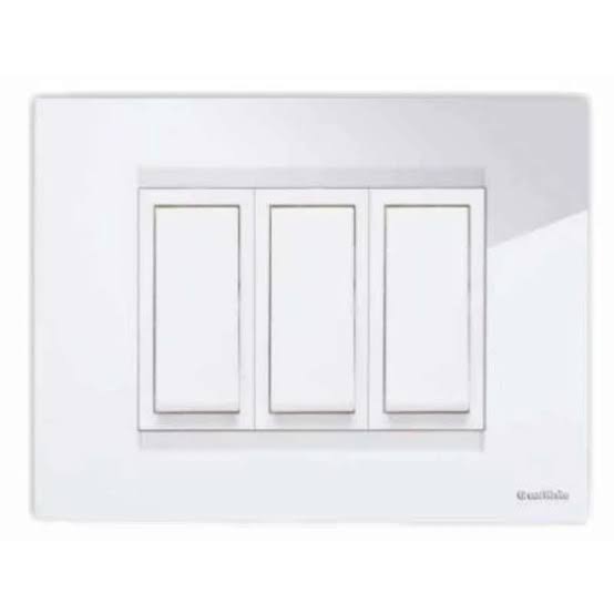 R392 V6 White V6-006 3 Gang 2 Way Plate Switch